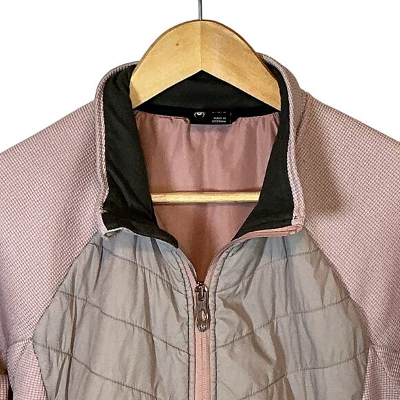 SPYDER Nova Full Zip Hybrid Track Jacket Outdoor Quilted Fleece Coat Pink Large - Picture 5 of 16